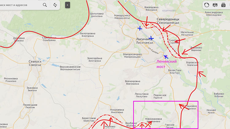 Бои в районе Попасной 13.06.2022