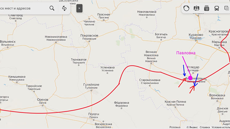 Попытка прорыва оборона российских войск в районе Угледара