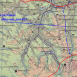Топографическая карта местности на линии Северск - Соледар - Бахмут
