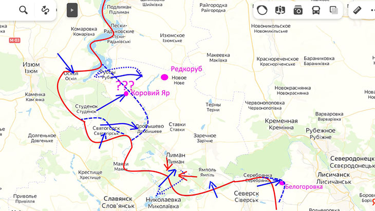 Украинские войска пытаются окружить Лиман с двух сторон