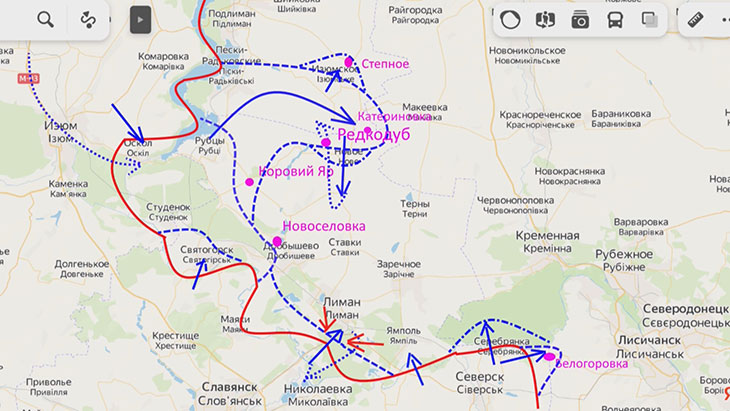 Украинские войска продвинулись к Лиману, захватив пару населенных пунктов