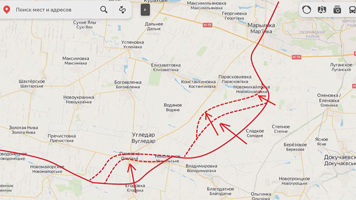 Продвижение российских войск в районе Угледара 31.10.22