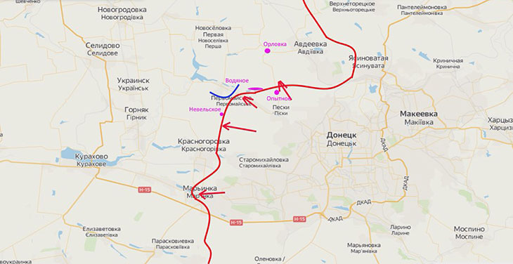 Мощный укрепрайон ВСУ в районе Первомайского