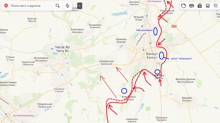 Ближайшая цель после занятия Клещеевки - взять в кольцо Артемовск