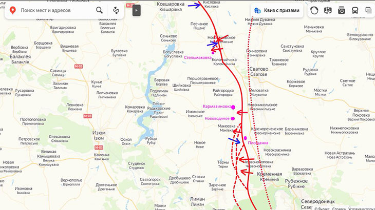 Бои с переменным успехом в районе Кременной