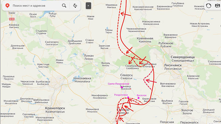 Российские войска заметно продвинулись в районе Белогоровки