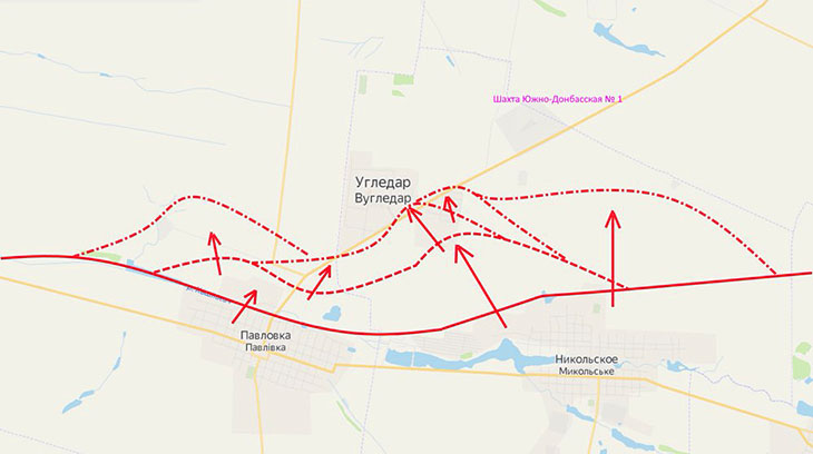 Российские войска пытаются взять Угледар в клещи