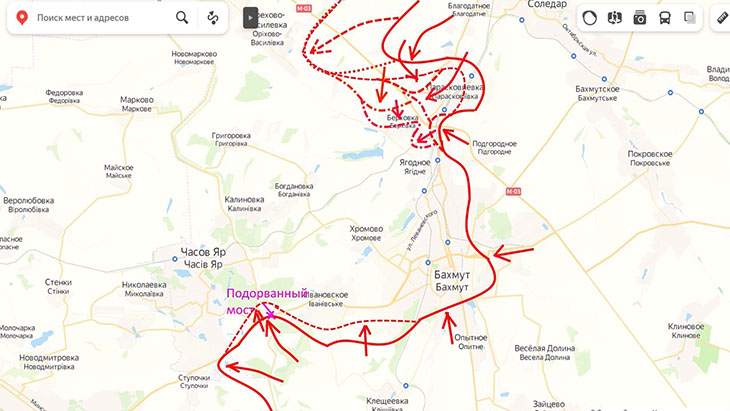 Атаки от Берковки к Ягодному