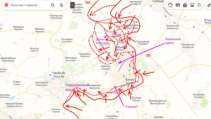 Бахмут в оперативном окружении