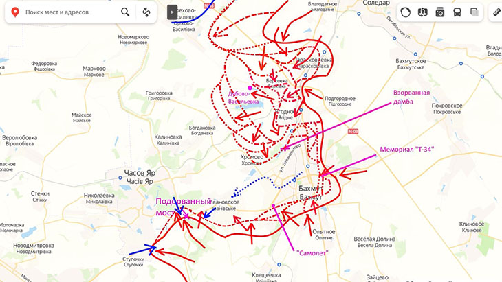 Попытки контратак ВСУ под Артемовском провалились