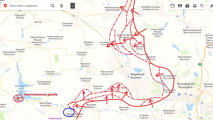 Подрыв плотины на Карловском водохранилище