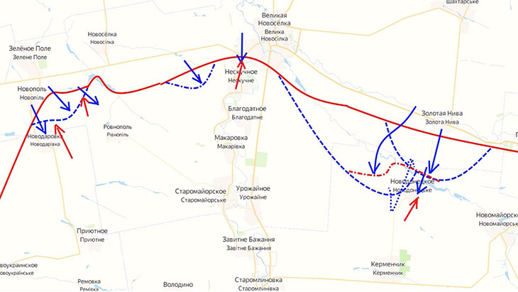 ВСУ удалось закрепиться на преобладающей высоте юго-западнее Великой Новоселки