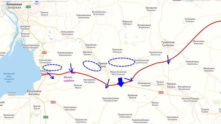 Активность ВСУ в районе Малых Щербаков в ночь с 10 на 11 июня