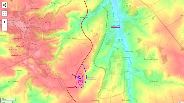 Топорафическая карта местности в районе Клещеевки