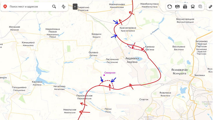 В Авдеевке наши войска продолжают контрнаступление, занимая оставленные ранее позиции