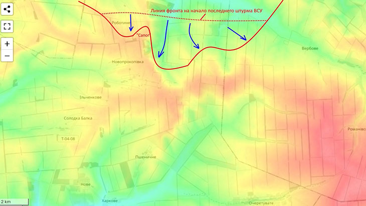 Топографическая карта района Работино