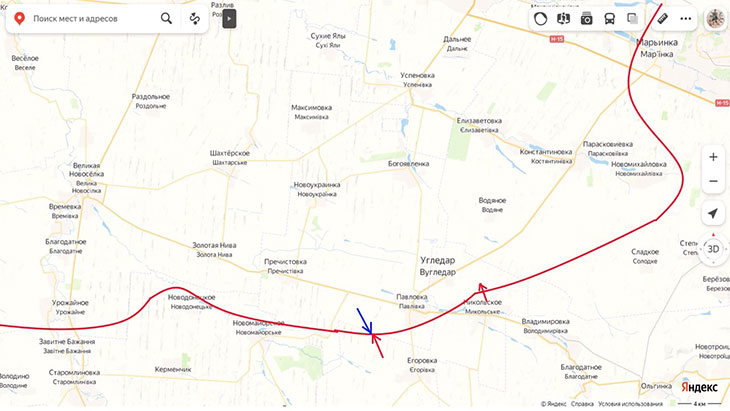 ВСУ пытается атаковать важный логистический путь наших войск южнее Угледара в Егоровке