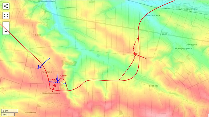 Попытка ВСУ отбить утерянные позиции под Новопрокоповкой закончилась ничем