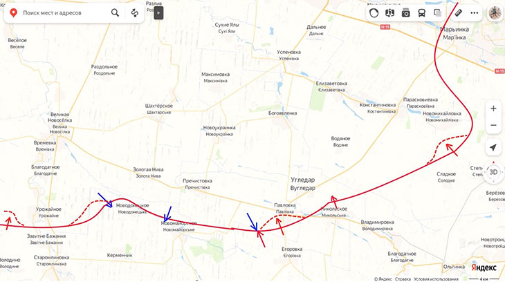 Марьинское, Великоновоселковское, Угледарское направления: цель - сковать резервы противника