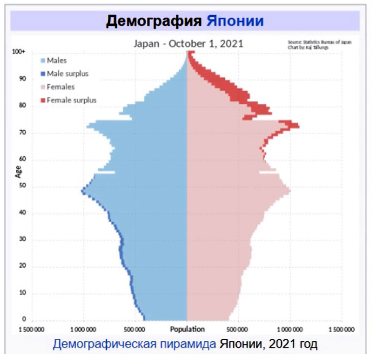 Демографическая пирамида Японии