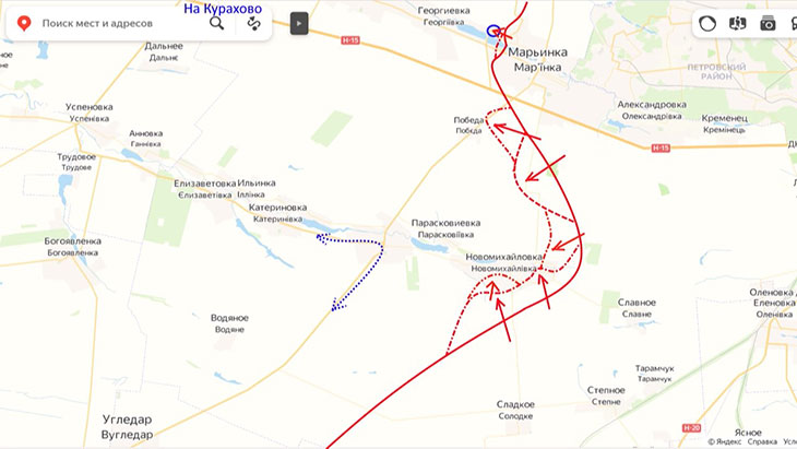 После взятия Новомихайловки наступает угроза угледарской группировке противника