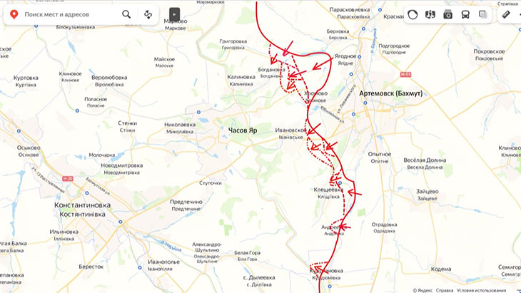 Российские войска продвинулись юго-восточнее Богдановки