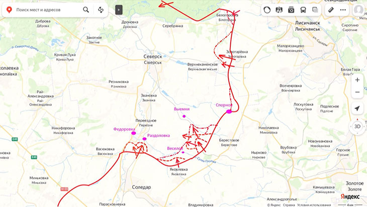 Продолжается штурм высоты юго-западнее Белогоровки