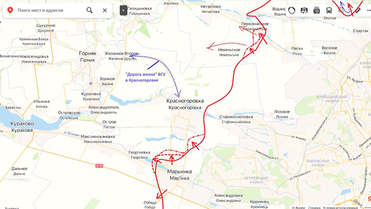 Красногоровская группировка ВСУ под угрозой попадания в котел