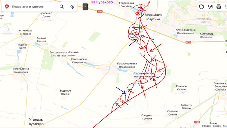 Ожесточенные бои южнее Новомихайловки и в Победе