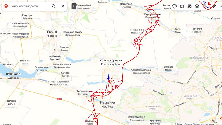 На красногоровском участке ВСУ начинают сдавать позиции