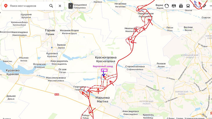 Российские войска сумели прорваться в центральную часть Первомайского