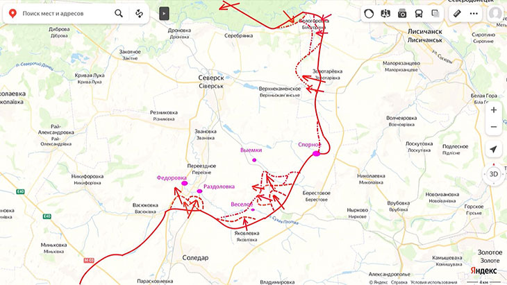 Идут наступательные действия в районе Белогоровки