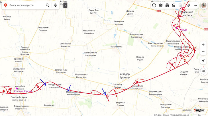 Наши войска возобновили наступательные действия южнее Великой Новоселки