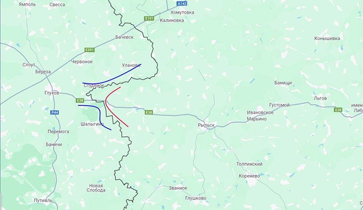 Противник очень быстро концентрирует свои силы между Глуховом и Рыльском