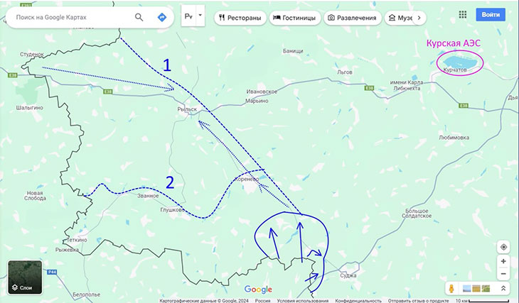 Предполагаемые планы противника по Курской области