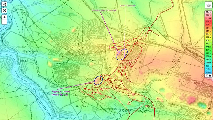 Продолжаются бои в районе шахты Северная, в районе шахты имени Артема