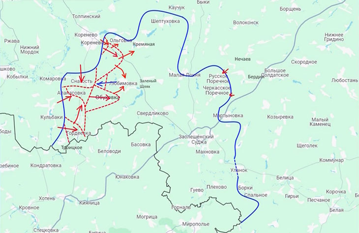 Наши войска начали продолжают контрнаступательную операцию в западной части плацдарма в Курской области