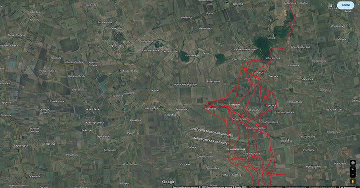 Части группировки "Восток" заняли полностью населенный пункт Вербовое, зашли в Полтавку и уже подошли к самым окраинам Орестополя