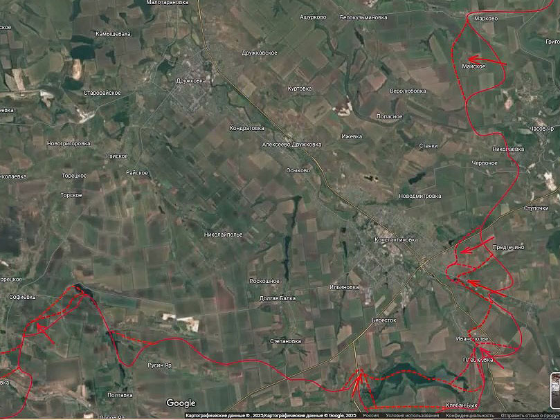 Наши части продолжают бои в Иванополье и на восточных окраинах Константиновки