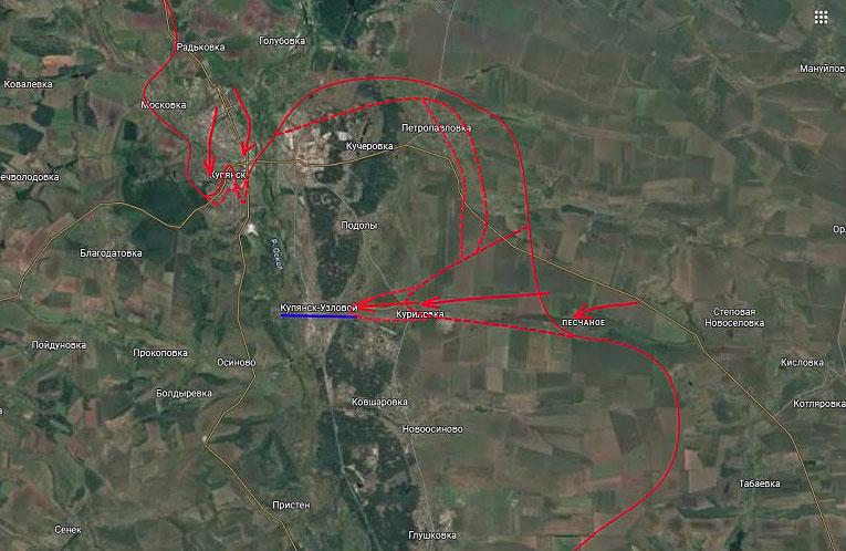 Наши части сумели рассечь группировку противника на левом берегу реки Оскол, выйти на окраины Купянска Узлового