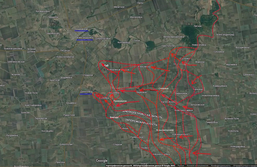 Наши ДРГ уже замечены как в Даниловке, так и в Александровке