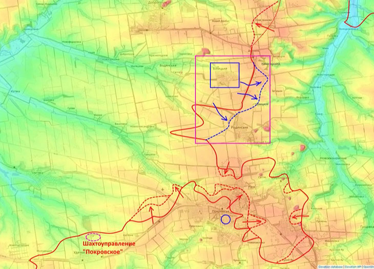 Контрудар противника со стороны Билецкого на Добропольском направлении