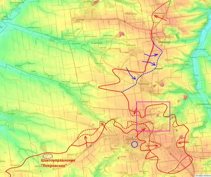 Бои на Покровско-Мирноградском направлении сместились в н. п. Ровное