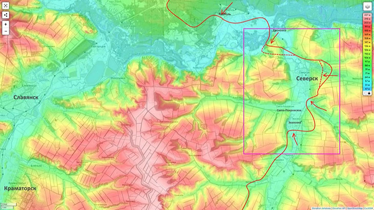 Северск наши части уже обложили с трех сторон - с севера, с востока и юга