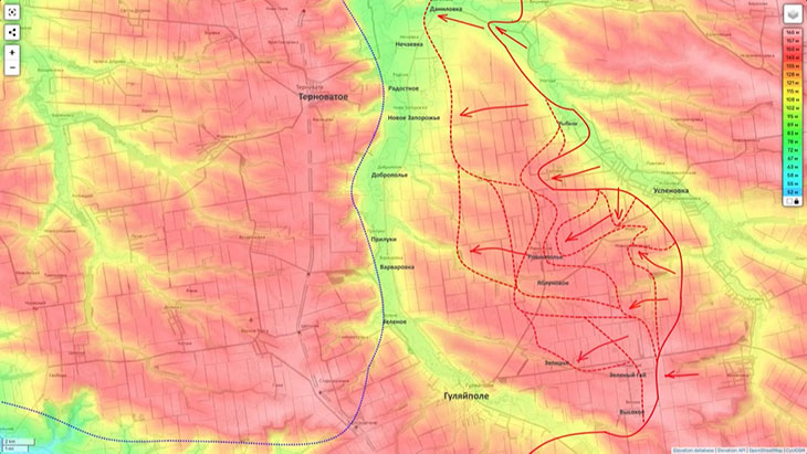 36-я и 5-я армии успешно наступают на Гуляйполе и на последнюю здесь линию обороны противника на западном берегу реки Ганчур