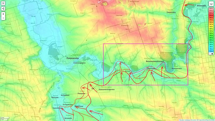 Плацдарм противника в районе Александровки и в районе Новоселки