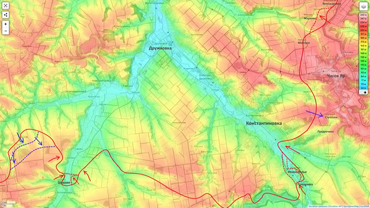 После взятия Иванополья нам легче заходить в южные - юго-восточные окраины Константиновки и продвигаться к ее центру