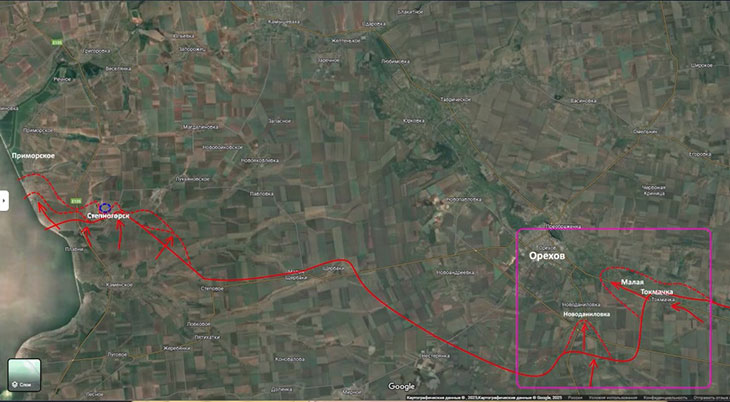 Мы зашли и зацепились за южную окраину Новоданиловки