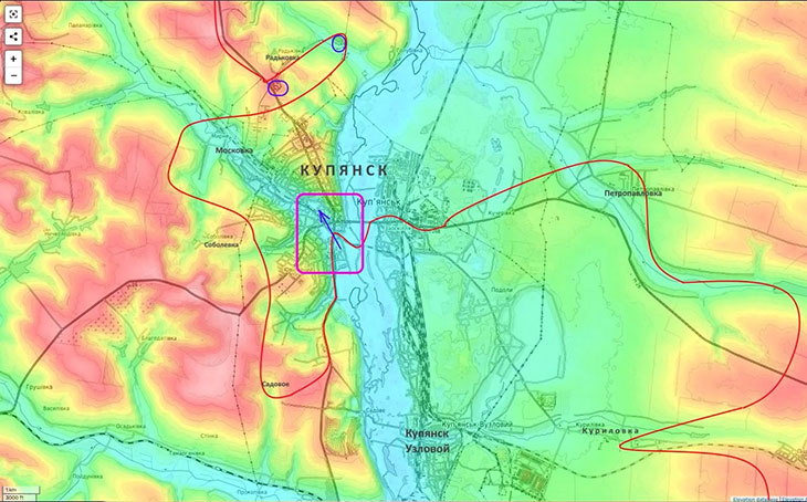 Противник удерживает небольшой райончик на западном берегу реки Оскол