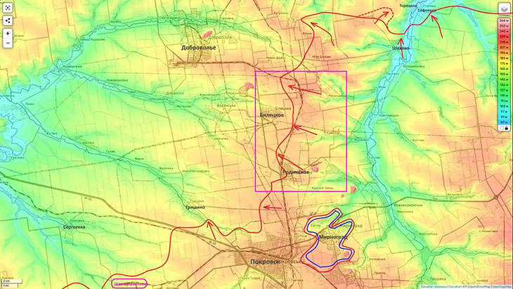 Вероятнее всего, в ближайший день-два котел в Мирнограде будет рассечен на две части, и будет отсечена группировка в районе Светлого